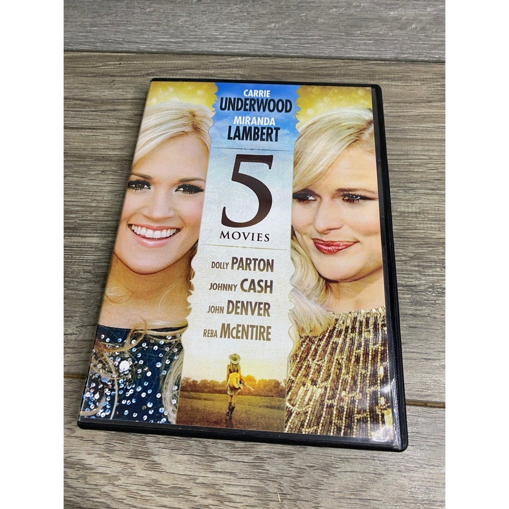 Country Music 5 Movie DVD Collection Dolly Parton Johnny Cash Carrie Underwood